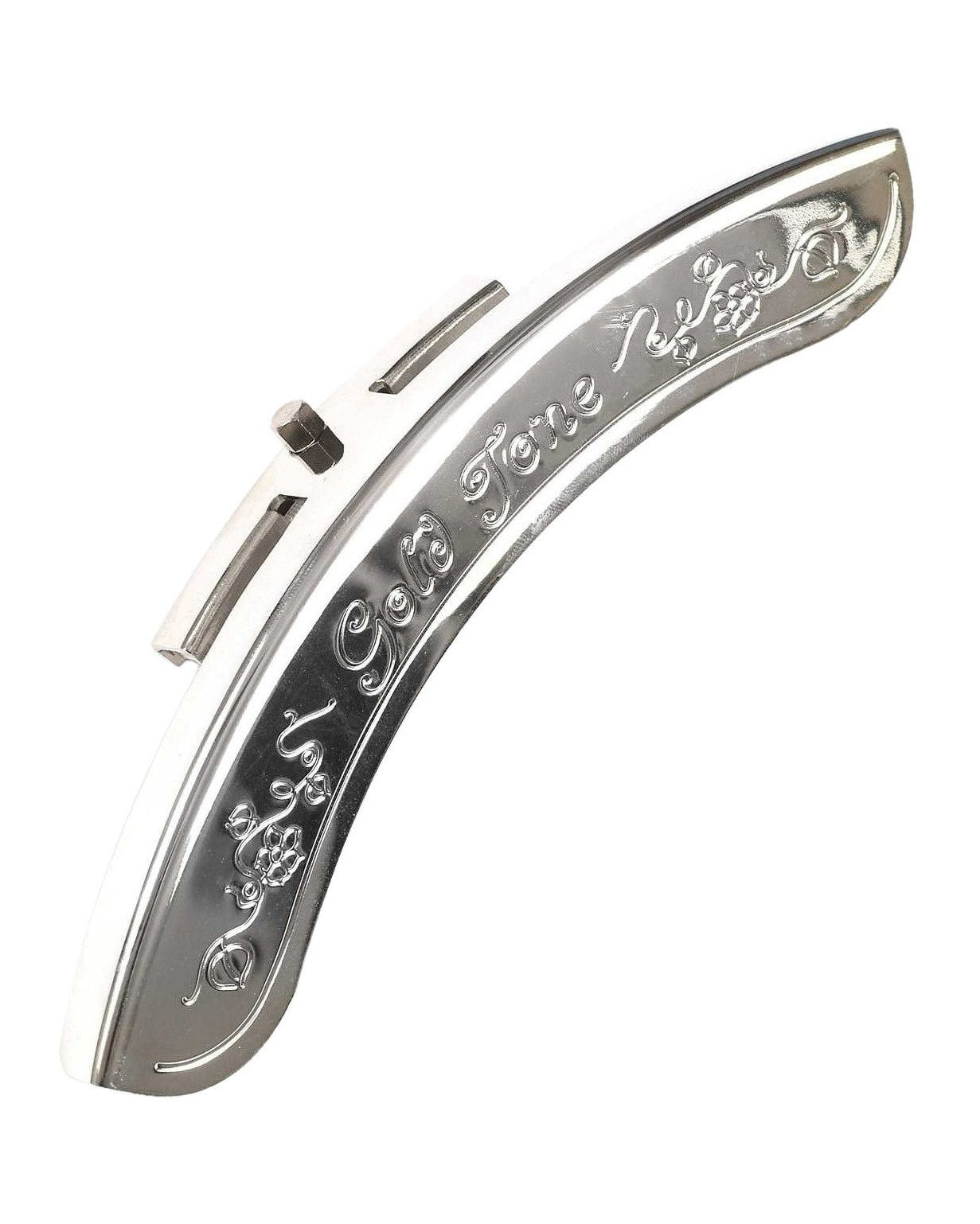 Image 1 of Gold Tone Engraved Fitsall Rest, Fits Various Hook Spacings, 11" Rim - SKU# GTB121E-NKL : Product Type Accessories & Parts : Elderly Instruments