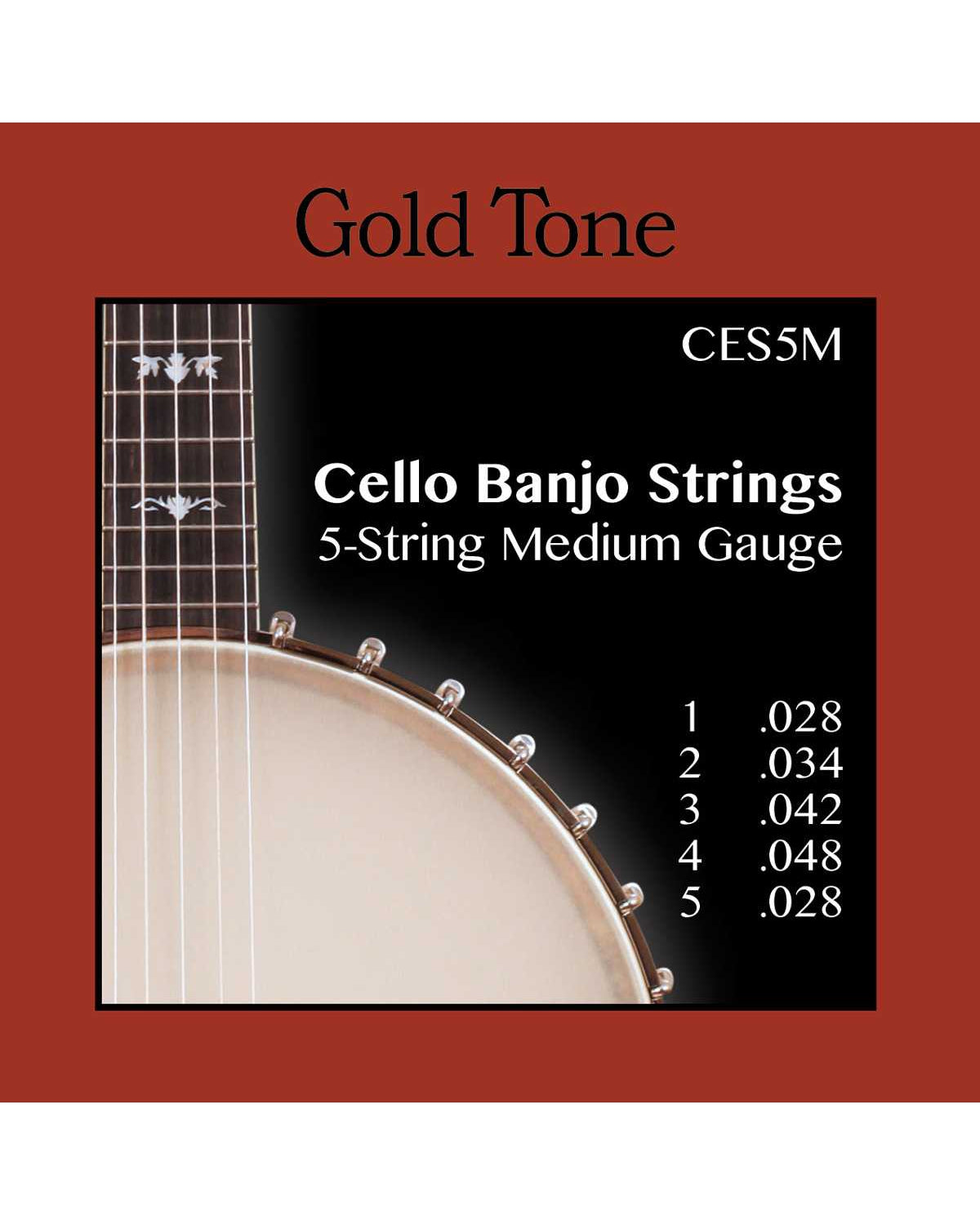 Image 1 of Gold Tone CES5M Medium 5-String Cello Banjo Strings, G Tuning - SKU# GTCB5-M : Product Type Strings : Elderly Instruments
