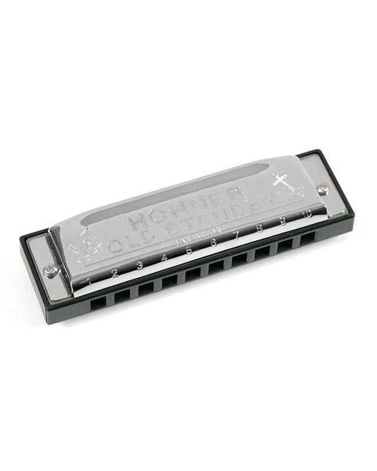 Front of Hohner Old Standby Harmonica, Key of C