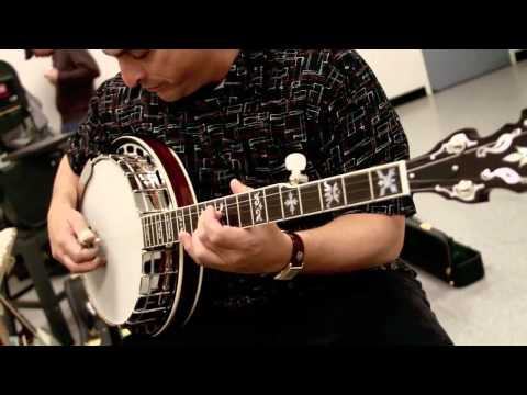 demo video of RECORDING KING ELITE 76 HEARTS & FLOWERS RESONATOR BANJO