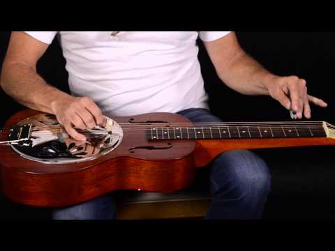 Video Demonstration of Gretsch Ampli-Sonic G9210 Boxcar Standard Squareneck Resonator Guitar