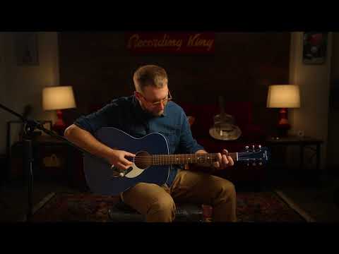 Video of Recording King Dirty 30s Series 7 000 Acoustic Guitar, Wabash Blue from Recording King