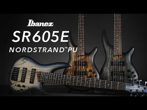 Ibanez SR605E 5-String Bass, Cosmic Blue Starburst Flat