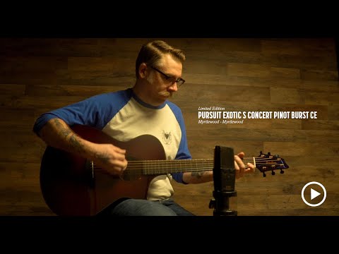 Video of Breedlove Limited Edition Pursuit Exotic S Concert Pinot Burst CE Myrtlewood-Myrtlewood from Breedlove Guitars