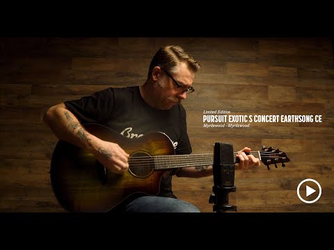 Video of Breedlove Pursuit Exotic S Concert Earthsong CE Myrtlewood-Myrtlewood Acoustic-Electric Guitar from Breedlove Guitars