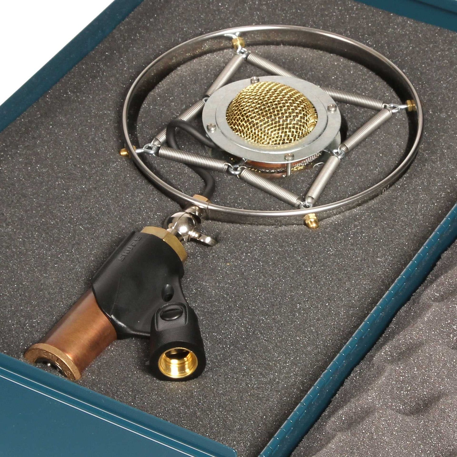 Full Front of Ear Trumpet Labs Myrtle Condenser Microphone in Case