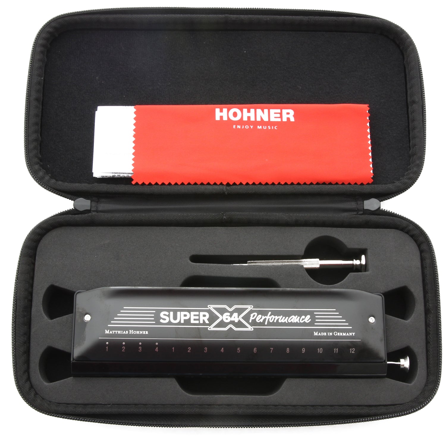 Image 5 of Hohner M758601 Super 64X Performance Chromatic Harmonica - SKU# M758601 : Product Type Harmonicas : Elderly Instruments