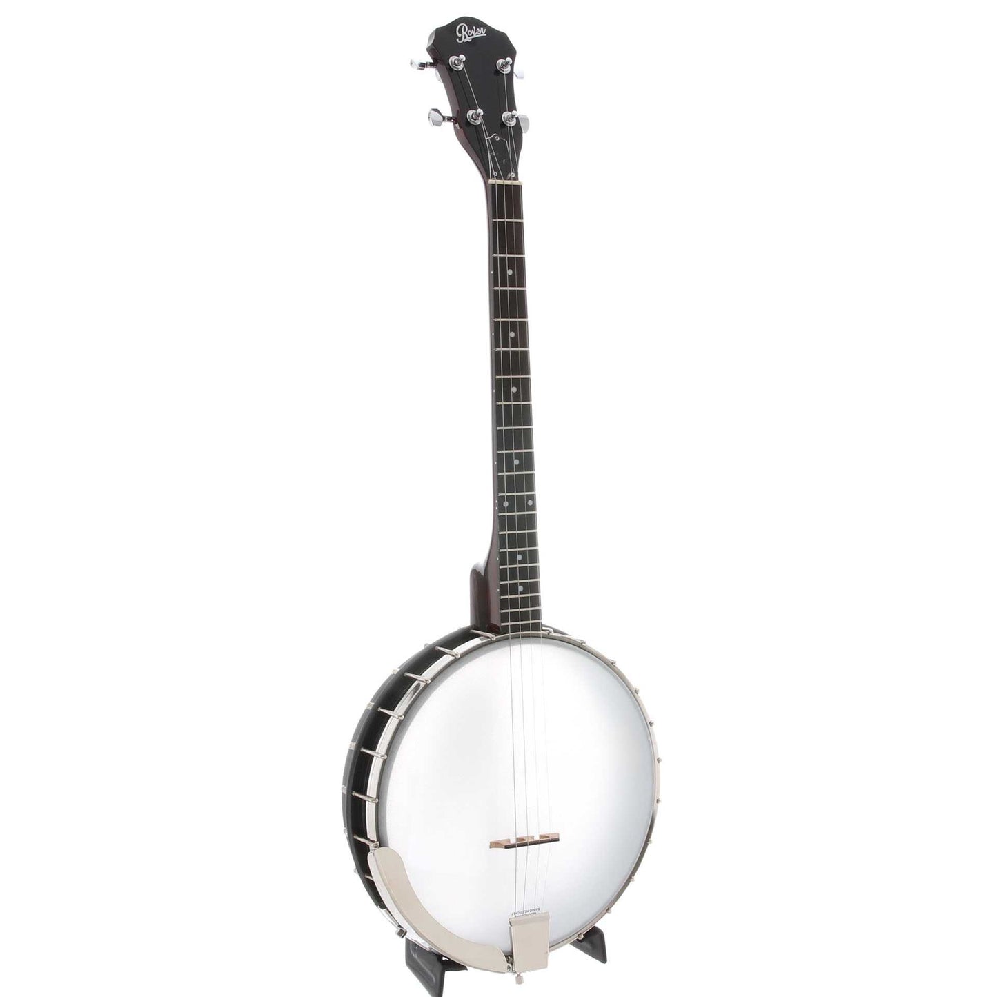 Full Front and Side of Rover RB-20T Tenor Openback Banjo
