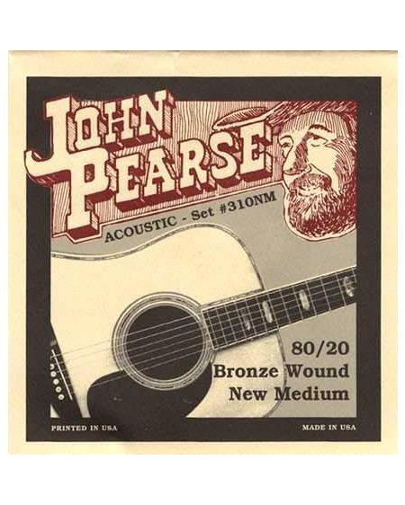 Image 1 of John Pearse 310NM 80/20 Bronze New Medium Acoustic Guitar Strings - SKU# JP310NM : Product Type Strings : Elderly Instruments