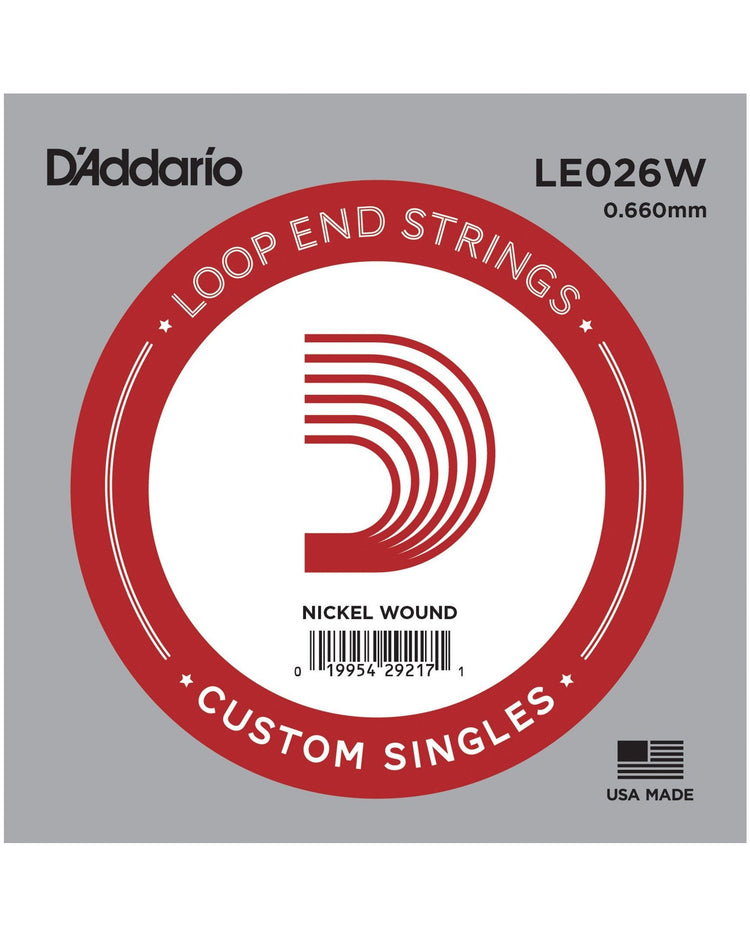 Image 1 of D'Addario LE026W Loop End Nickel Wound Single String - SKU# LE026 : Product Type Strings : Elderly Instruments