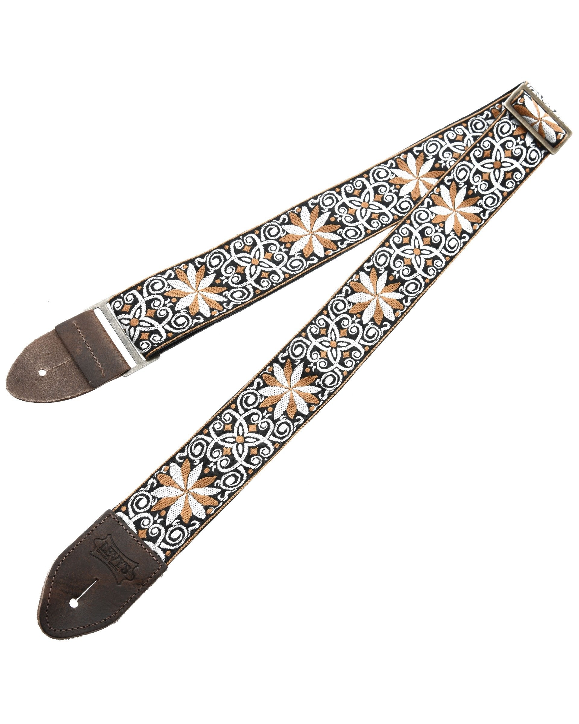 Image 1 of Levy 2" Jacquard Weave Guitar Strap with Hootenanny Design - SKU# M8HTV-13 : Product Type Accessories & Parts : Elderly Instruments