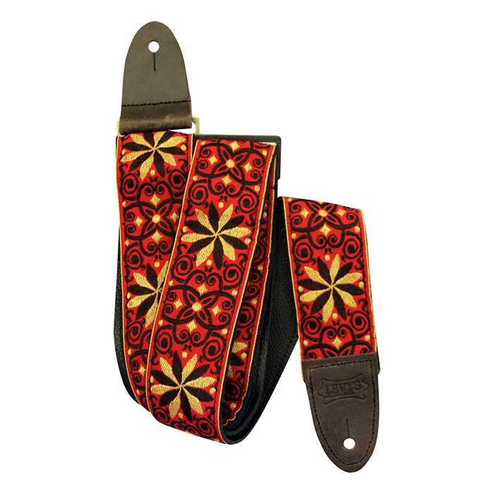 Image 3 of Levy 2" Jacquard Weave Guitar Strap with Hootenanny Design - SKU# M8HTV-21 : Product Type Accessories & Parts : Elderly Instruments