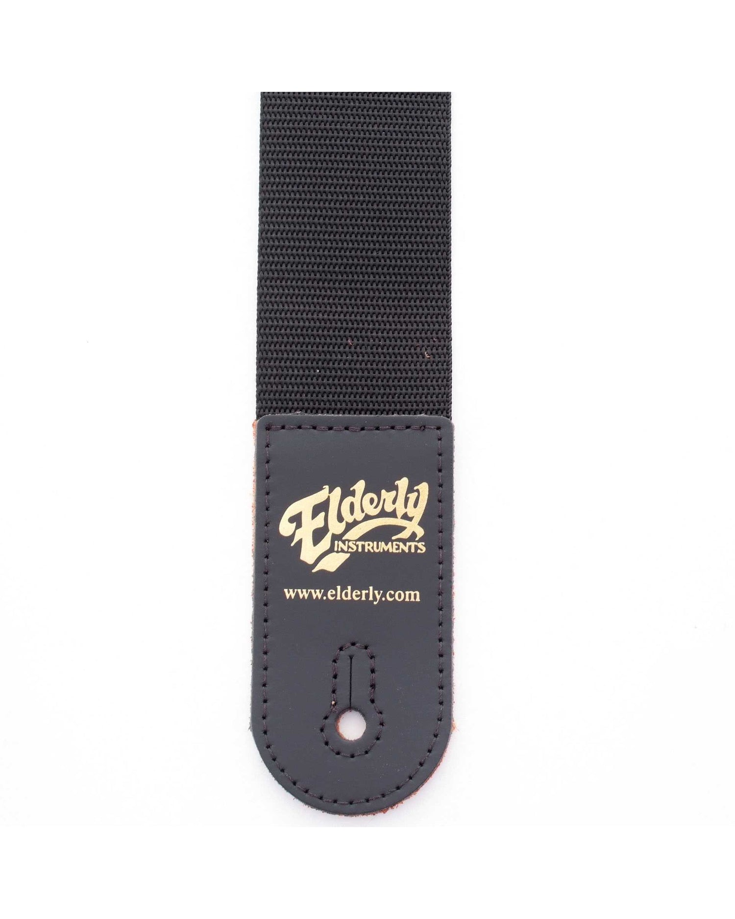 Front of Levy 2" Polypropylene Guitar Strap with Elderly Instruments Logo