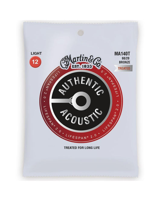Image 1 of Martin MA140T Authentic Acoustic Lifespan 2.0 Treated 80/20 Bronze Light 6-Str Set - SKU# MA140T : Product Type Strings : Elderly Instruments