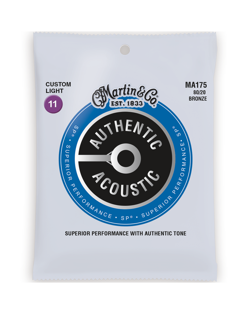 Image 1 of Martin MA175 Authentic Acoustic SP 80/20 Custom Light 6-String Acoustic Guitar Set - SKU# MA175 : Product Type Strings : Elderly Instruments