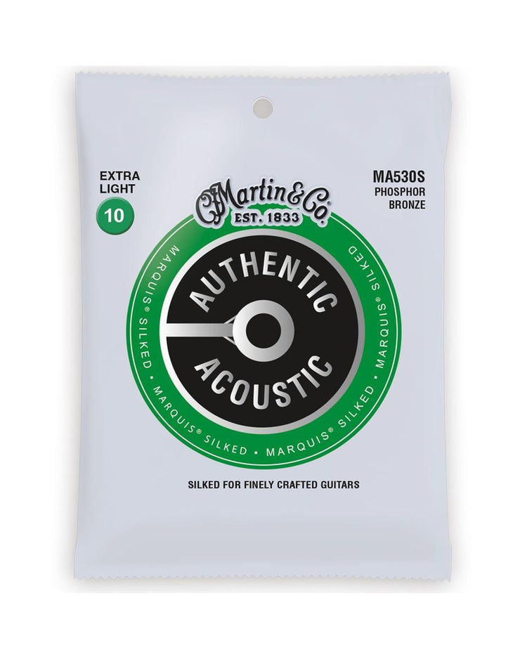 Image 1 of Martin MA530S Authentic Acoustic Marquis Silked Phosphor Bronze Extra Light 6-String Acoustic Guitar Set - SKU# MA530S : Product Type Strings : Elderly Instruments