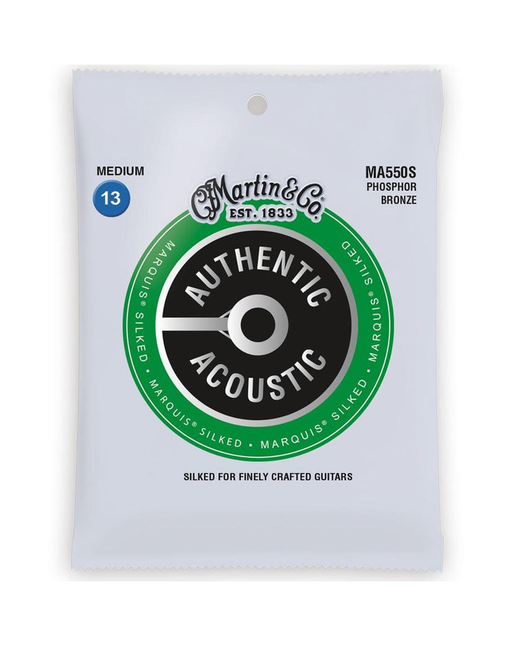 Image 1 of Martin MA550S Authentic Acoustic Marquis Silked Phosphor Bronze Medium 6-String Acoustic Guitar Set - SKU# MA550S : Product Type Strings : Elderly Instruments