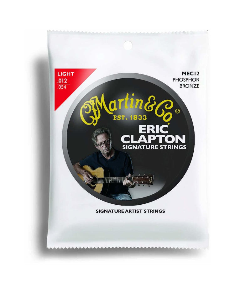 Front of Martin MEC12 Eric Clapton Phosphor Bronze Light 6-String Acoustic Guitar Set