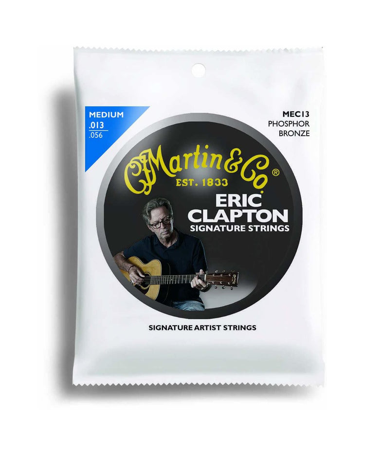 Front of Martin MEC13 Eric Clapton Phosphor Bronze Medium 6-String Acoustic Guitar Set