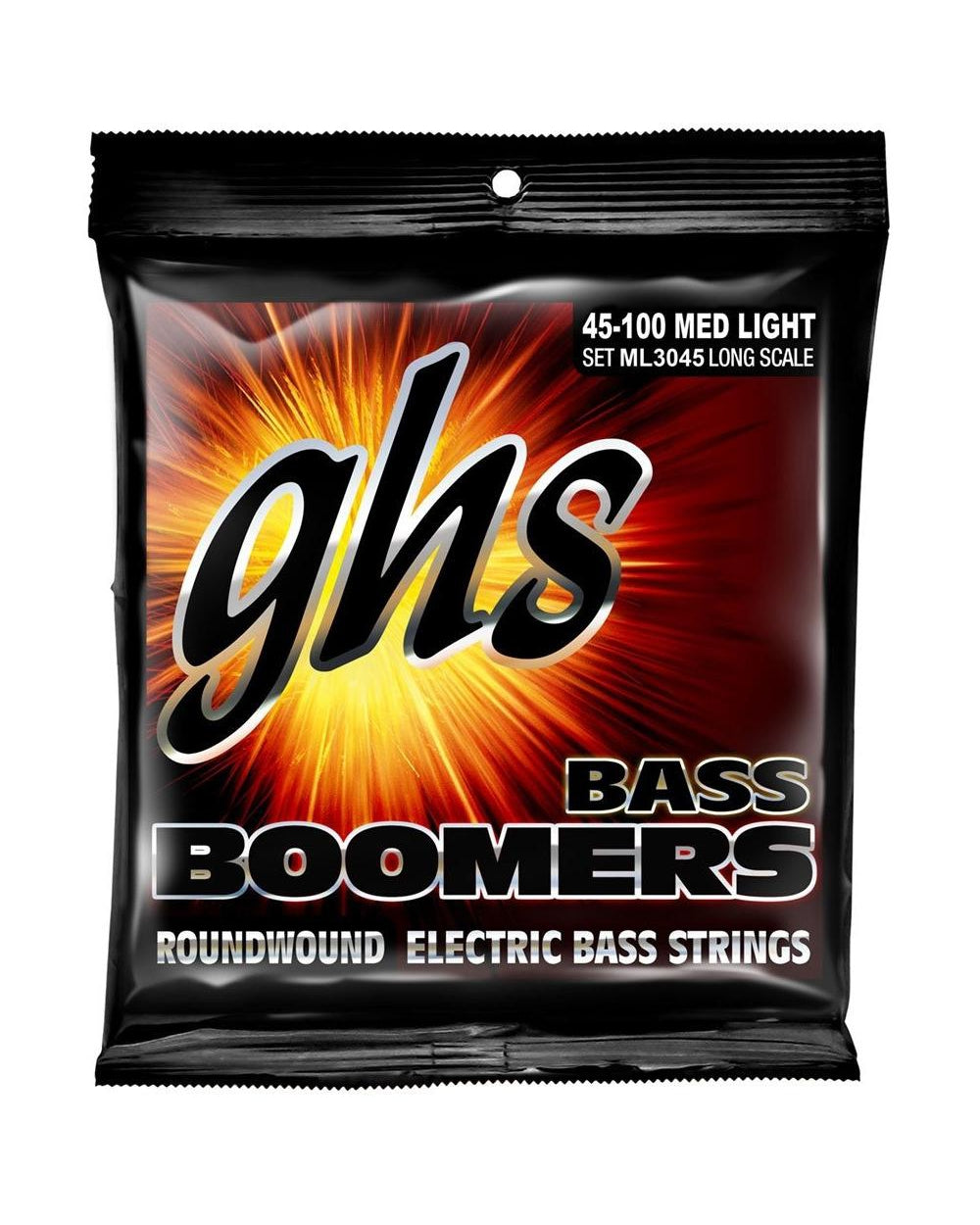 Front of GHS ML3045 Bass Boomers Electric Bass Strings