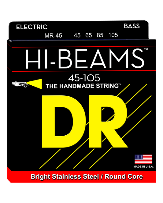 Image 1 of DR MR-45 Hi-Beam Stainless Steel Roundwound Medium 4-String Bass Set - SKU# DRBM : Product Type Strings : Elderly Instruments