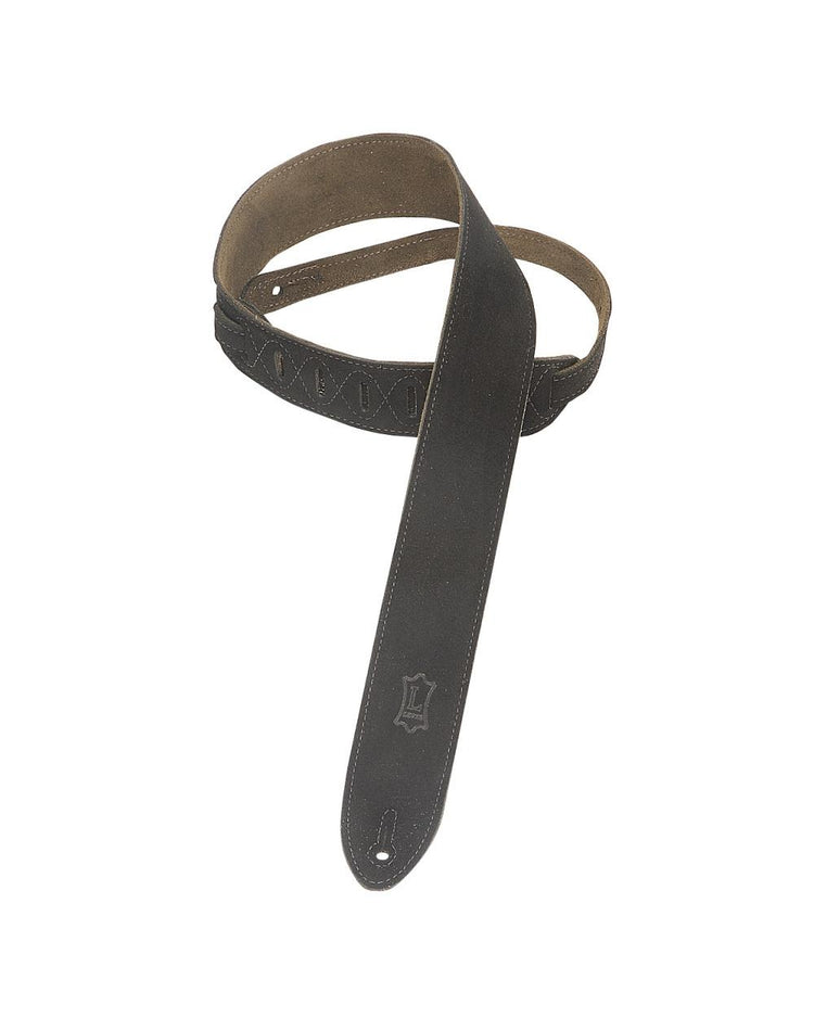 Image 1 of Levy Suede Guitar Strap - SKU# MS12-BLK : Product Type Accessories & Parts : Elderly Instruments