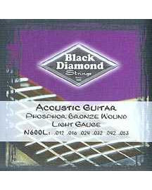Image 1 of Black Diamond N600L Roundwound Phosphor Bronze Light 6-String Acoustic Guitar Set - SKU# N600L : Product Type Strings : Elderly Instruments