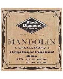 Image 1 of Black Diamond N774M Loop End Phosphor Bronze Wound Medium Mandolin Set - SKU# N774 : Product Type Strings : Elderly Instruments