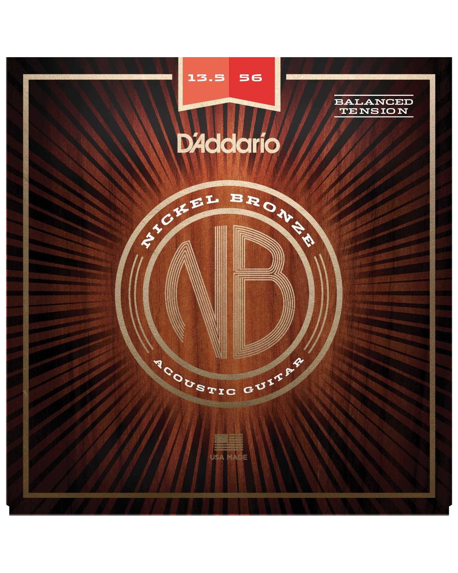 Image 1 of D'Addario Nickel Bronze Balanced Tension Medium Gauge Acoustic Guitar Strings - SKU# NB13556BT : Product Type Strings : Elderly Instruments