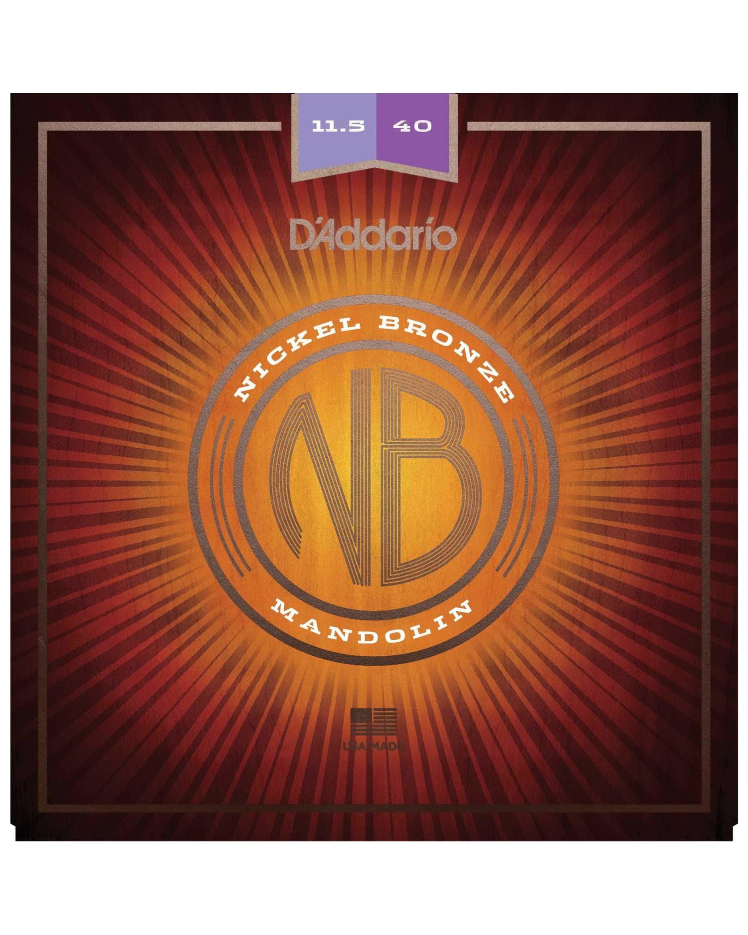 Image 1 of D'Addario Nickel Bronze Custom Medium Gauge Mandolin Strings - SKU# NBM11540 : Product Type Strings : Elderly Instruments