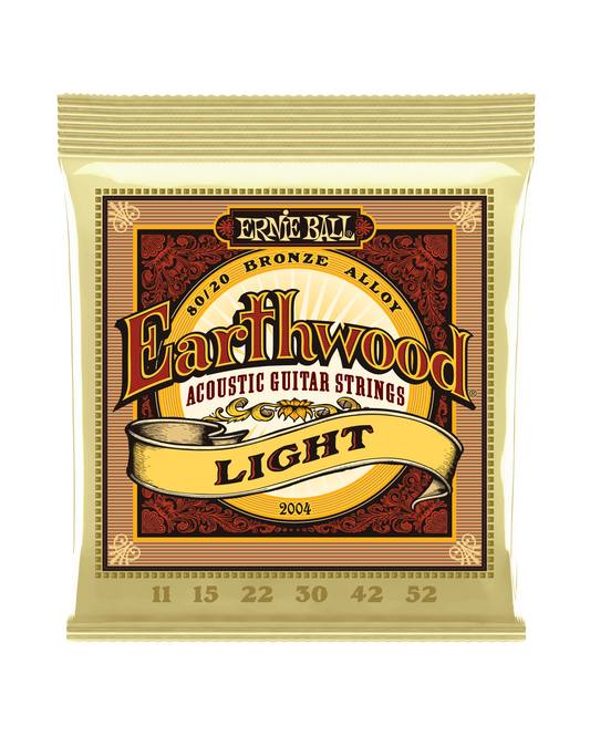 Image 2 of Ernie Ball 2004 Earthwood 80/20 Bronze Roundwound Light Acoustic Guitar Strings - SKU# EW20 : Product Type Strings : Elderly Instruments