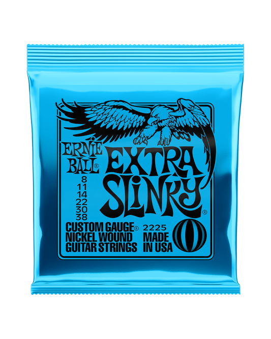 Image 2 of Ernie Ball 2225 Nickel Roundwound Extra Slinky Gauges .008-.038 Electric Guitar Strings - SKU# EB25 : Product Type Strings : Elderly Instruments