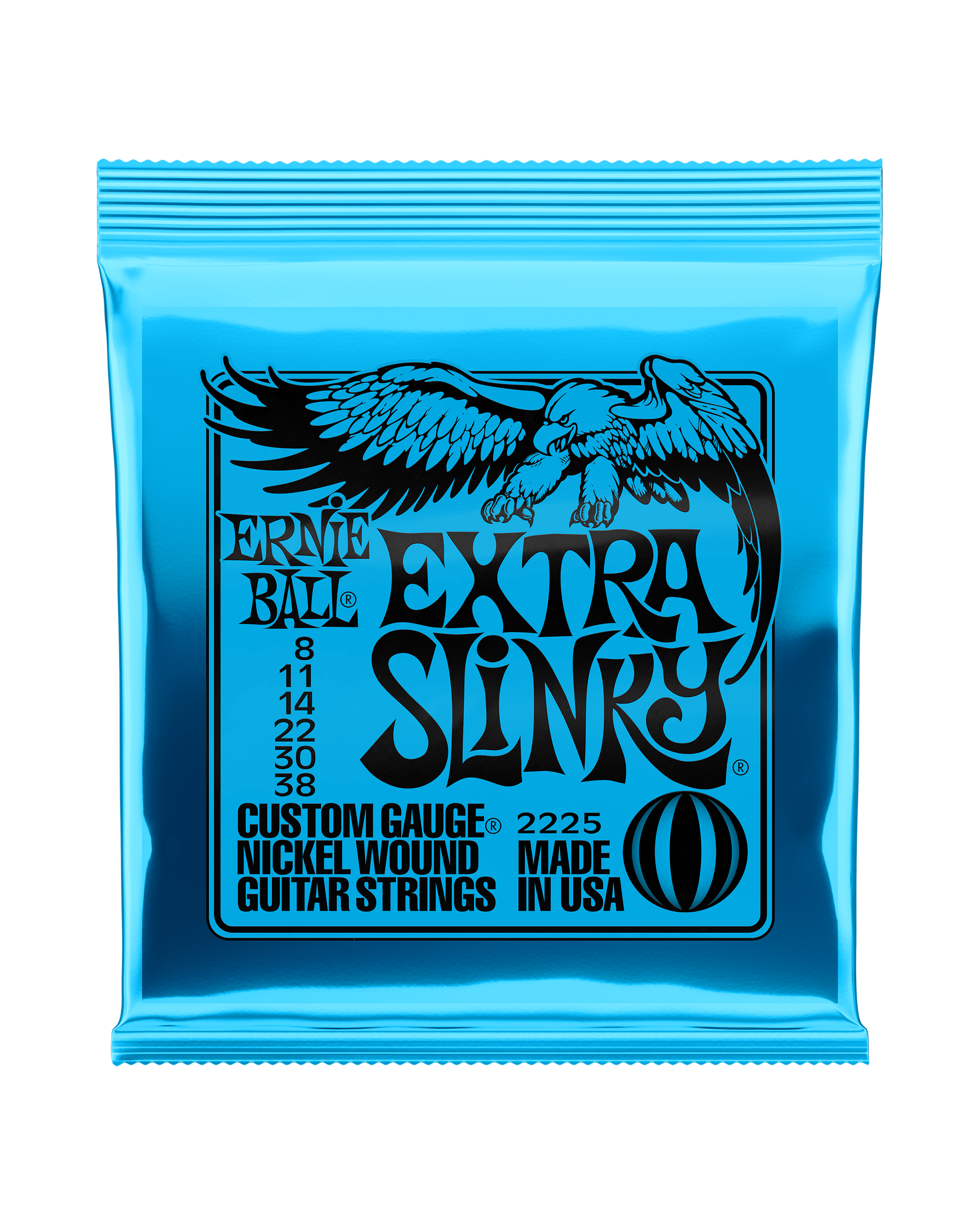 Ernie Ball 2225 Nickel Roundwound Extra Slinky Gauges Electric Guitar Strings