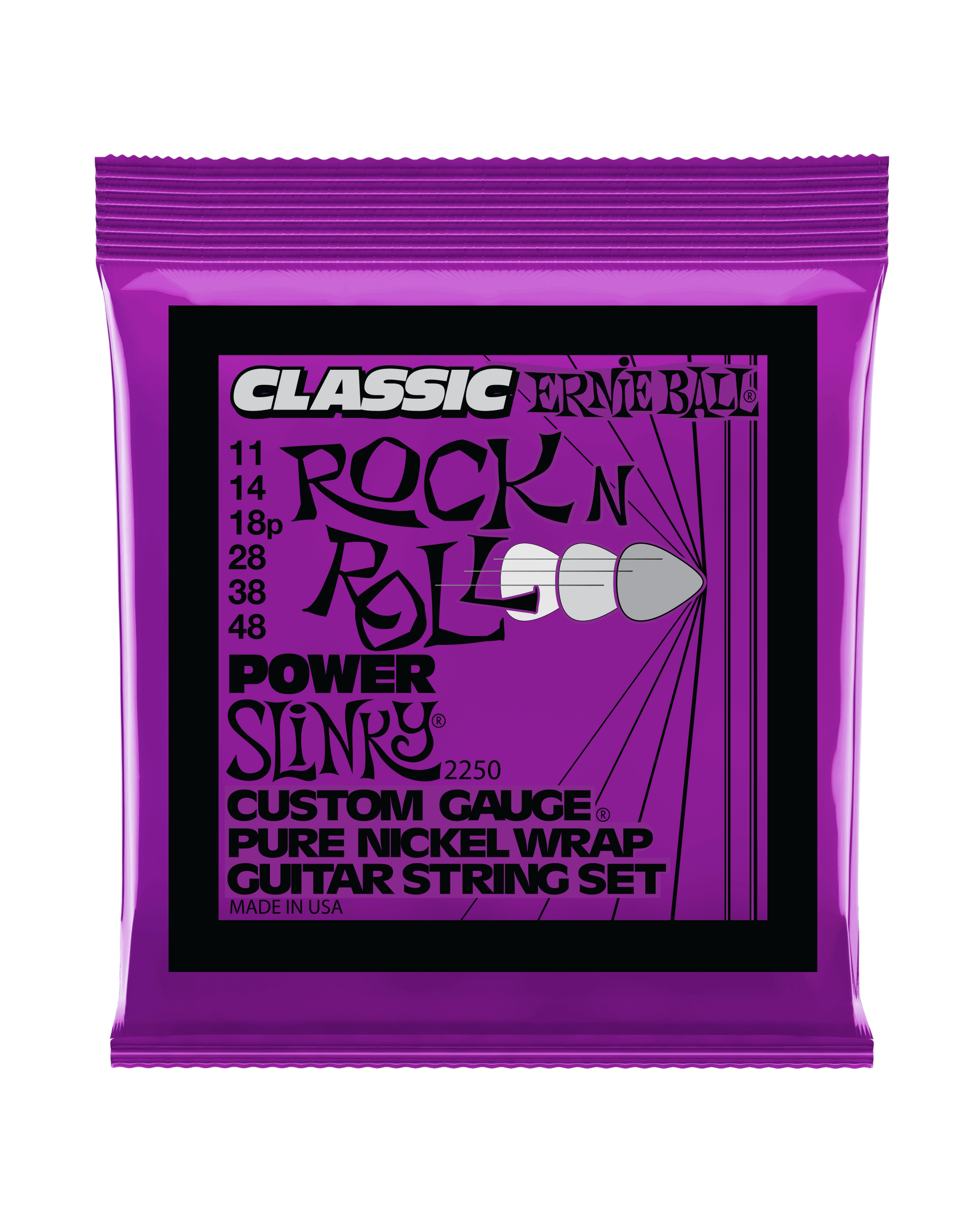 Ernie Ball 2250 Pure Nickel Wrap Classic Rock N Roll Power Slinky Medi Elderly Instruments