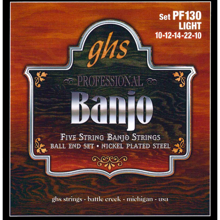 Image 2 of GHS PF130 Nickel Ball End 5-String Light Gauge Banjo Strings - SKU# PF130 : Product Type Strings : Elderly Instruments