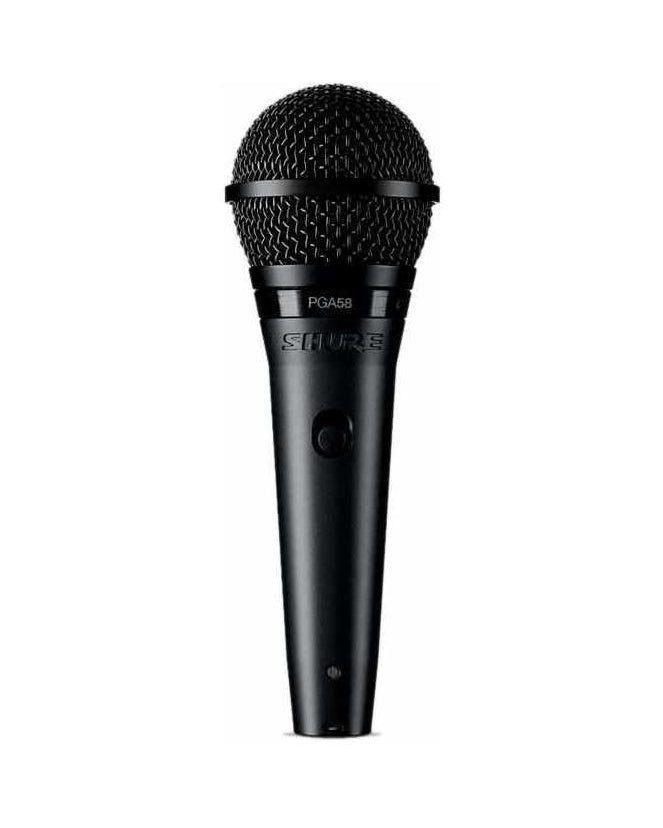Front of Shure PGA58 Dynamic Microphone
