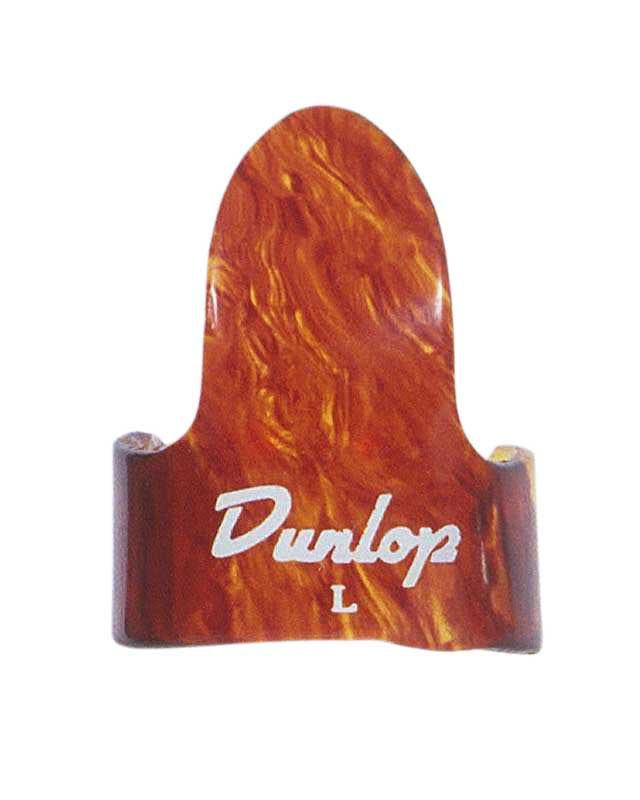 Front of Dunlop Shell Plastic Fingerpick, Large