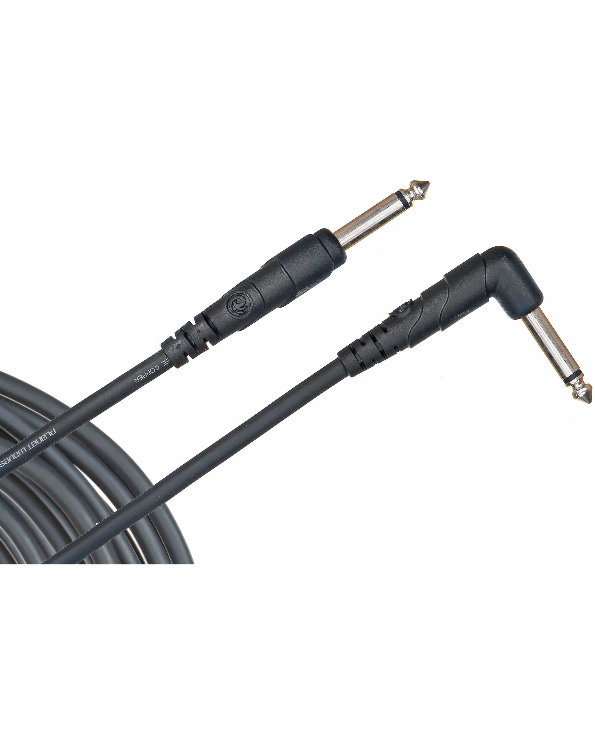 1/4 inch jack and right angled 1/4 inch jack of D'Addario Planet Waves 10' Classic Series Instrument Cable