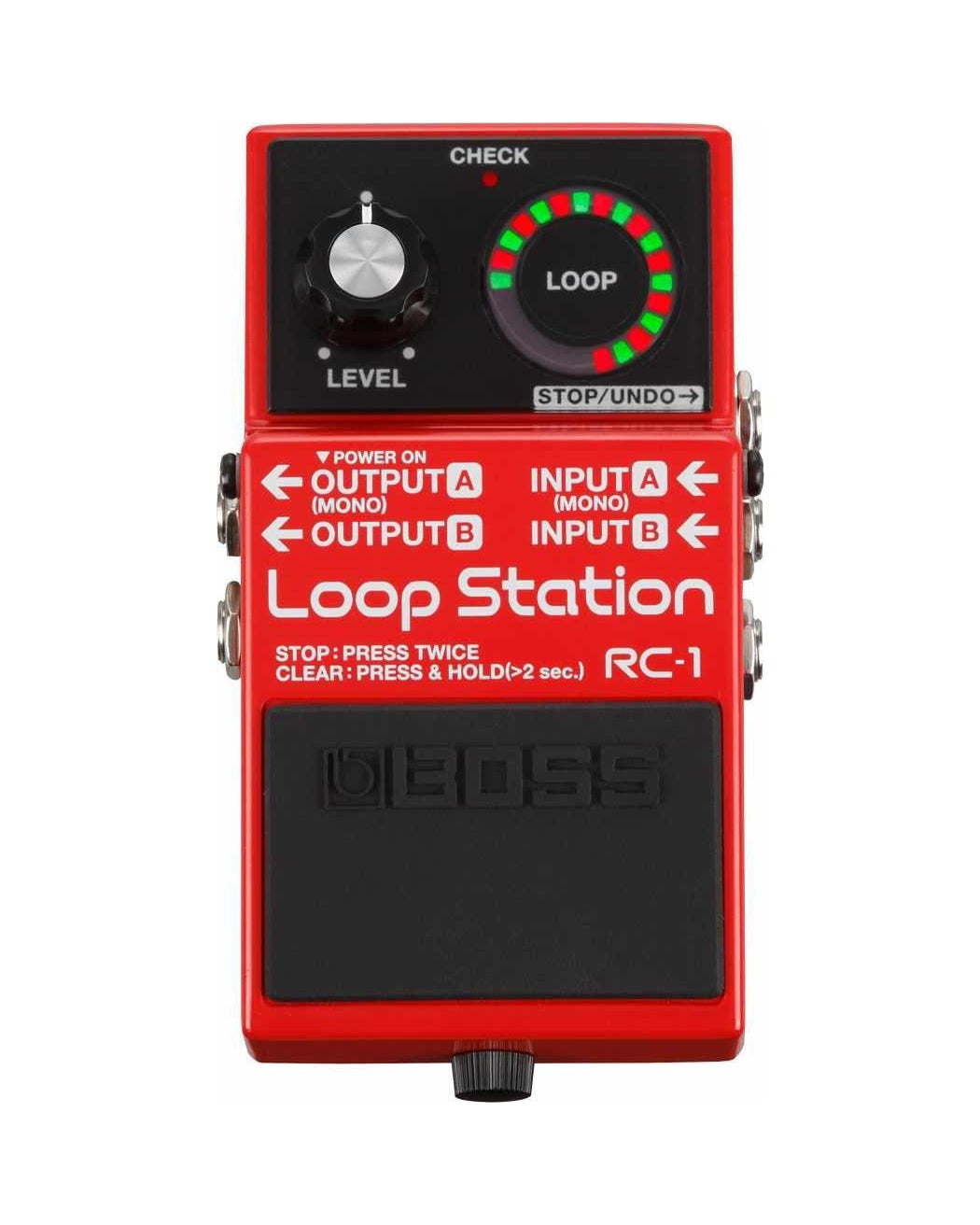 Front of Boss RC-1 Loop Station Pedal