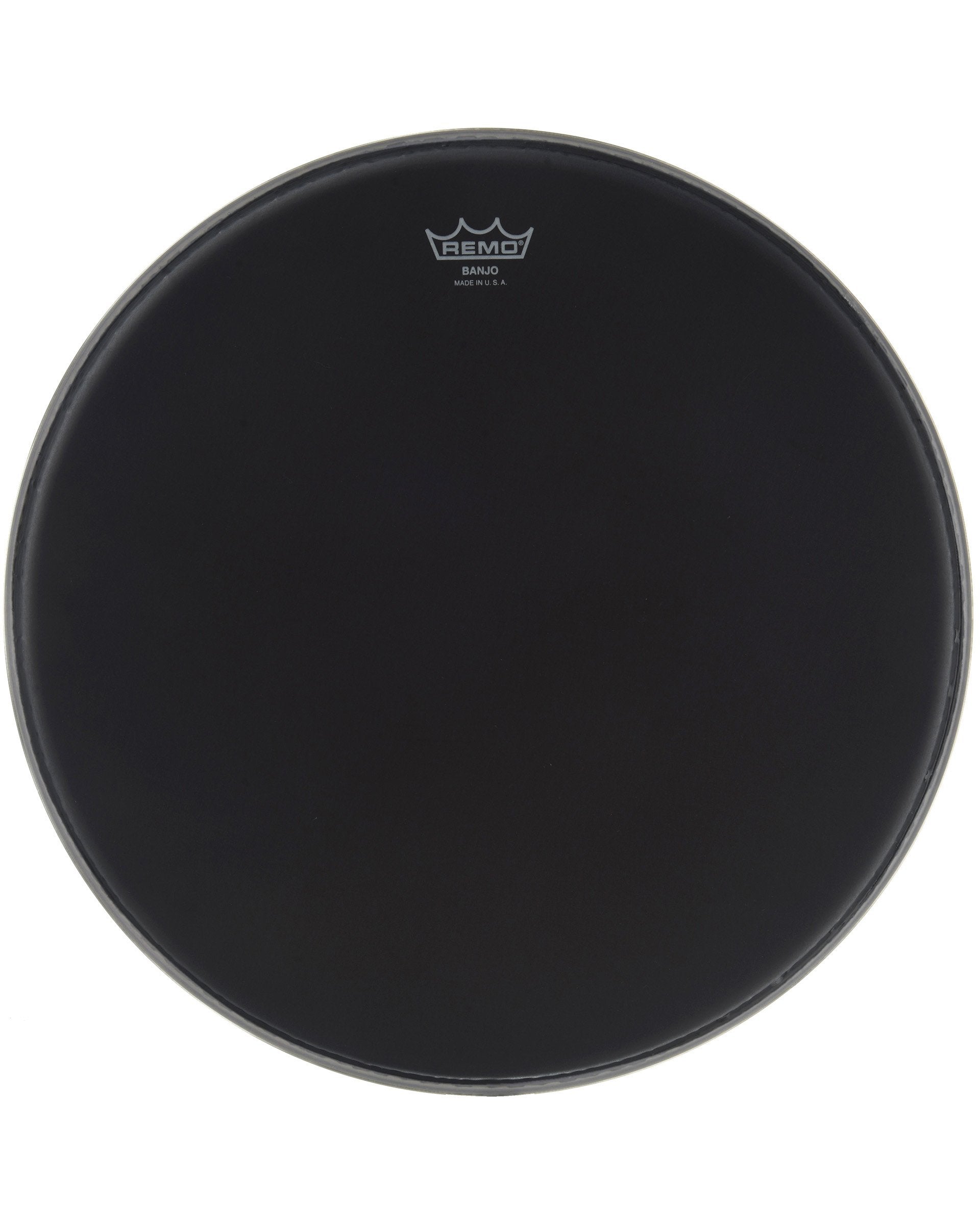 Image 1 of Remo Black Suede Banjo Head, 11 Inch Diameter, High Crown (1/2 Inch) - SKU# B1100-H-BKSUEDE : Product Type Accessories & Parts : Elderly Instruments