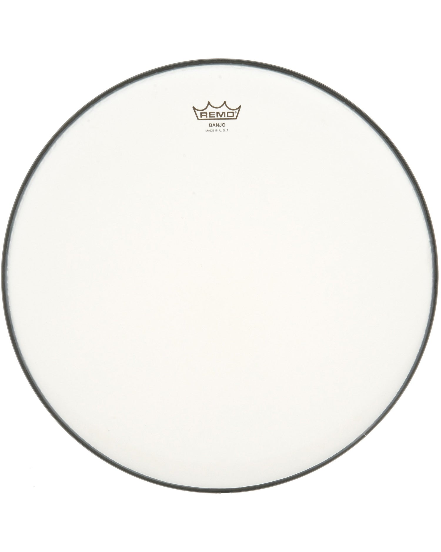 Image 1 of Remo White Suede Banjo Head, 11" Diameter, High Crown (1/2") - SKU# B1100-H-WTSUEDE : Product Type Accessories & Parts : Elderly Instruments