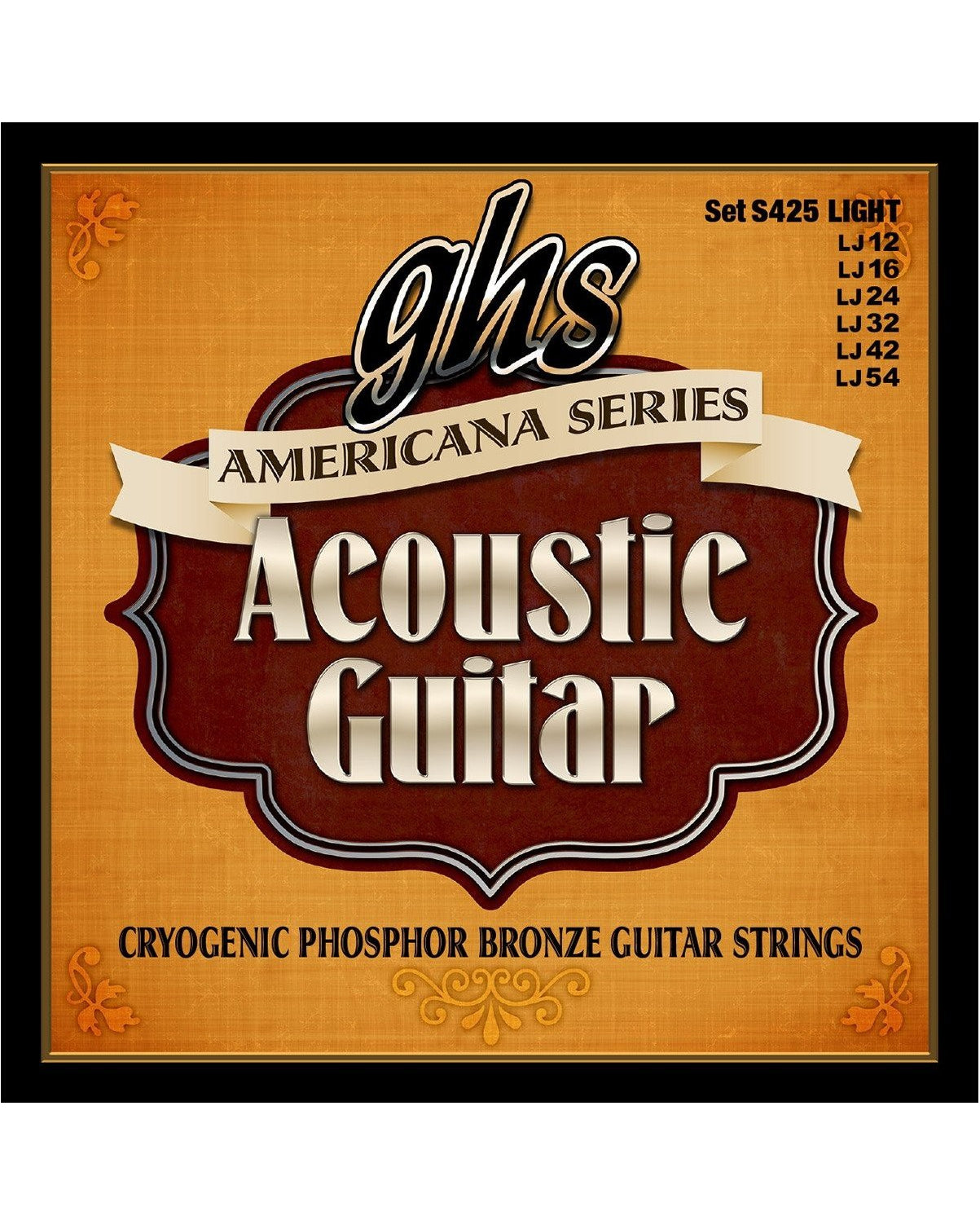 Image 2 of GHS S425 Americana Cryogenic Phosphor Bronze Light Gauge Acoustic Guitar Strings - SKU# GS425 : Product Type Strings : Elderly Instruments