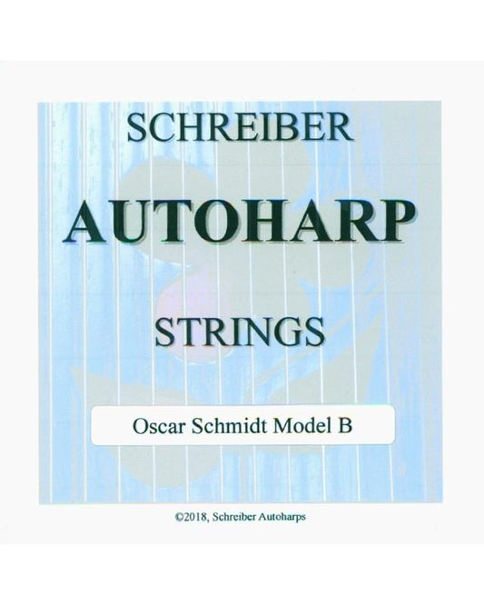 Front of Schreiber Oscar Schmidt Model B Autoharp String Set
