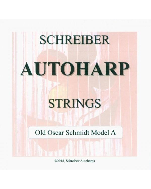 Front of Schreiber Old Oscar Schmidt Model A Autoharp String Set