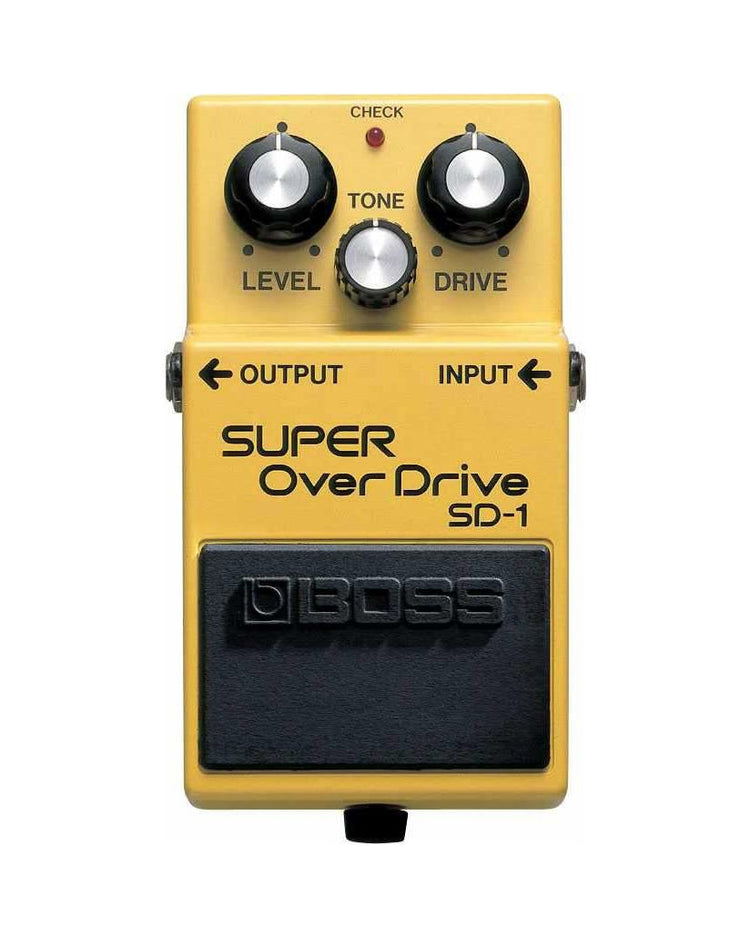 Front of Boss SD-1 Super Overdrive Pedal