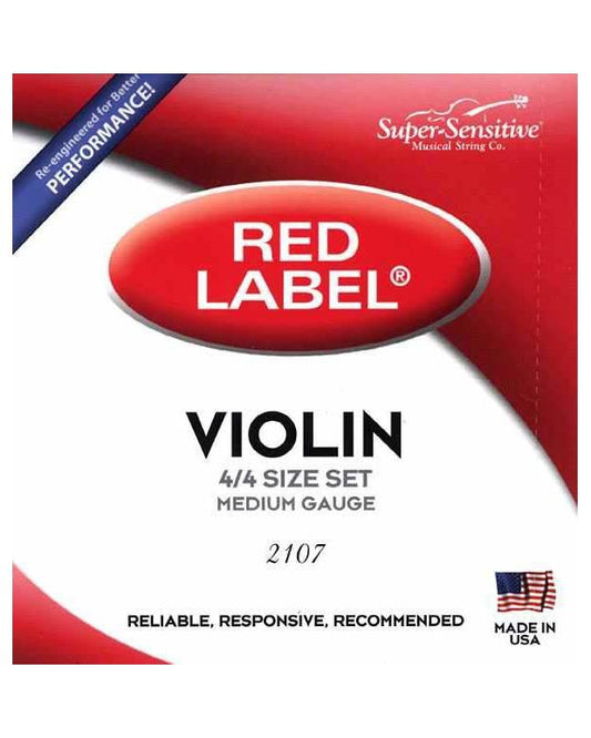 Front of Super Sensitive 2107 4/4 Medium Violin String Set