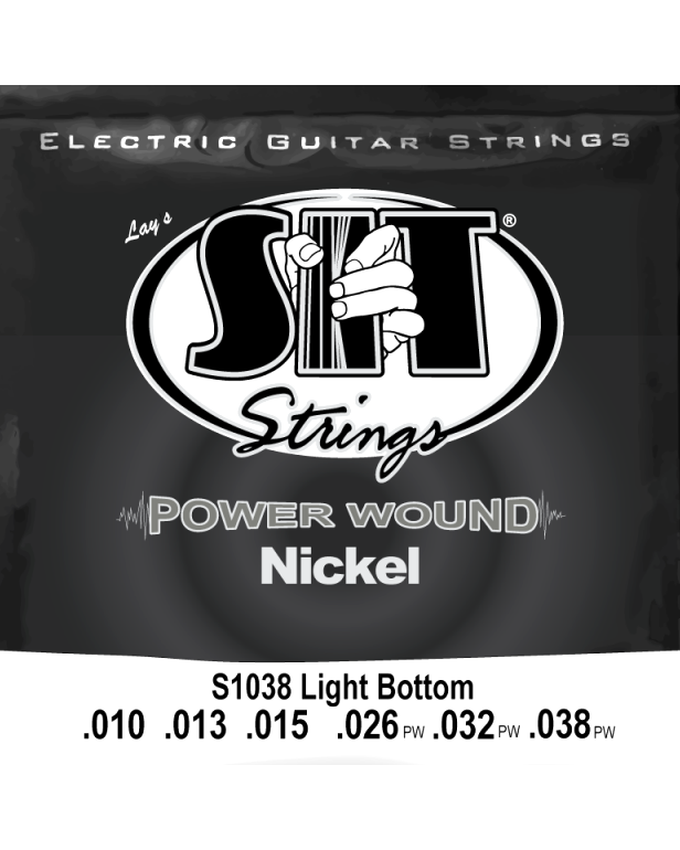 Image 1 of SIT S1038 Power Wound Electric Guitar Set, Light Bottom Gauge - SKU# SS1038 : Product Type Strings : Elderly Instruments