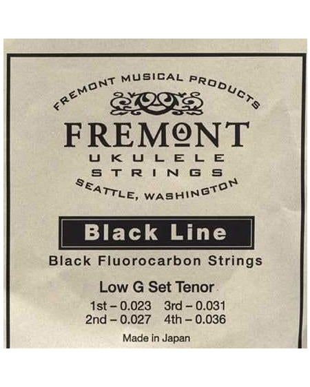 Front of Fremont Blackline Fluorocarbon Low G Tenor Ukulele String Set