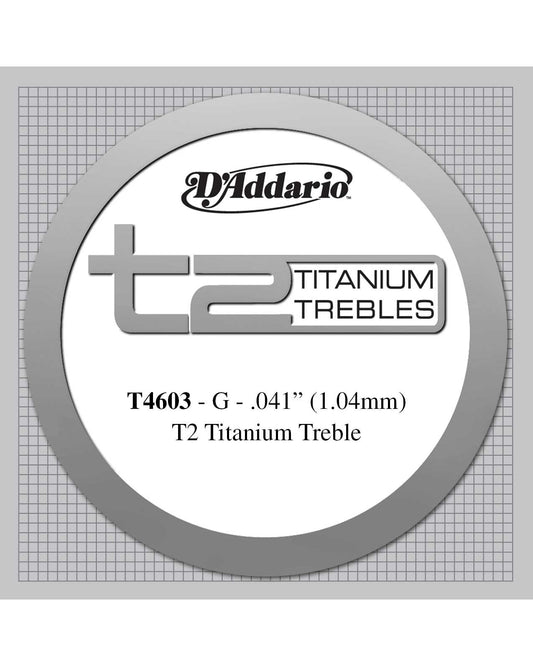 Image 1 of D'Addario T4603 T2 Titanium Single Guitar String - SKU# T4603 : Product Type Strings : Elderly Instruments