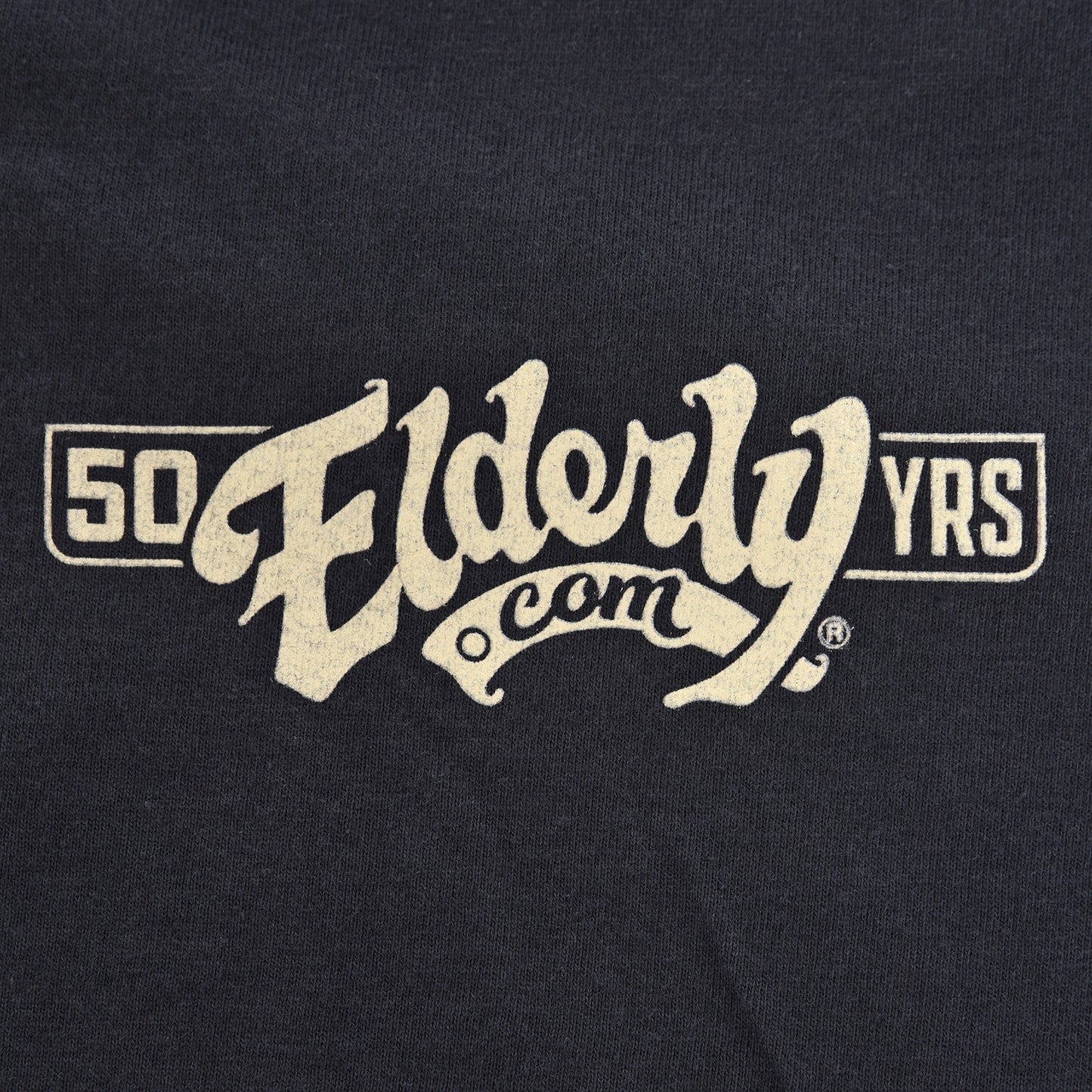 Image 4 of ELDERLY 50TH ANNIVERSARY LOGO TEE CHARCOAL (VARIOUS SIZES)- SKU# TEE89-CH-S : Product Type Accessories & Parts : Elderly Instruments